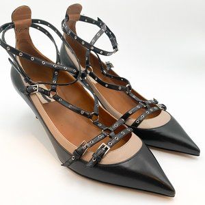 Valentino Garavani love latch eyelet leather pumps